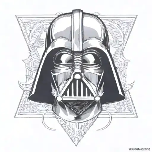 Darth Vader Mask tattoo design idea