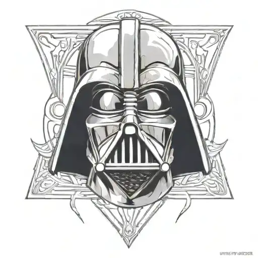 Darth Vader Mask tattoo design idea