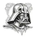 Darth Vader Mask tattoo design idea