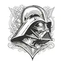 Darth Vader Mask tattoo design idea