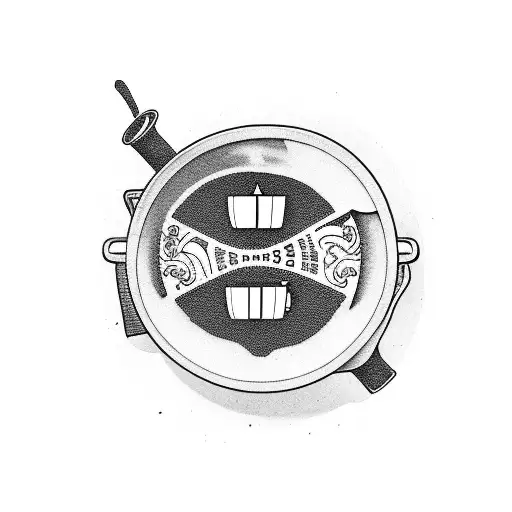 coffee machine and concert tickets  tattoo design idea