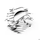 sand dune tattoo design idea