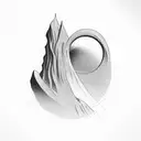 sand dune tattoo design idea