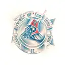 axe and chainsaw tattoo design idea