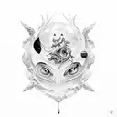 Point virgule, suicide et force tattoo design idea