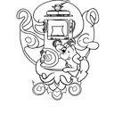 winne the Pooh with butterflys and semicolon  tattoo design idea