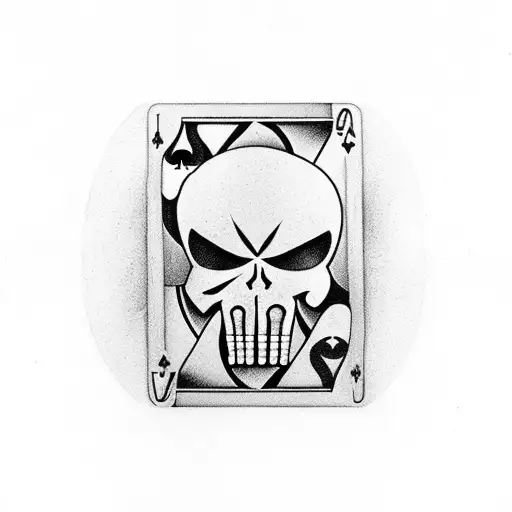 punisher 7 of spades 2 of diamonds tattoo design idea