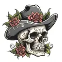 skull happy florida tattoo design idea