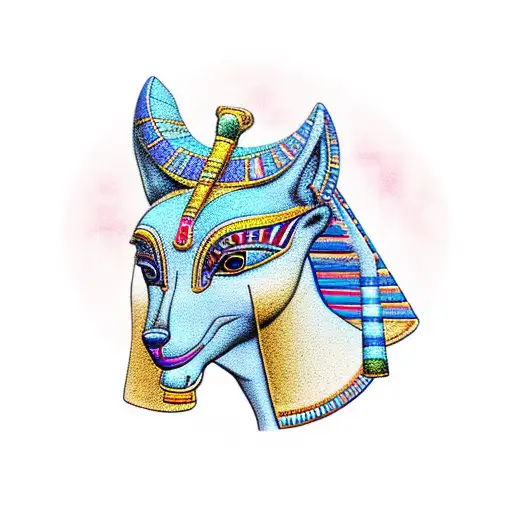 Egyptian hieroglyphs, anubis, Cleopatra, pyramid  tattoo design idea