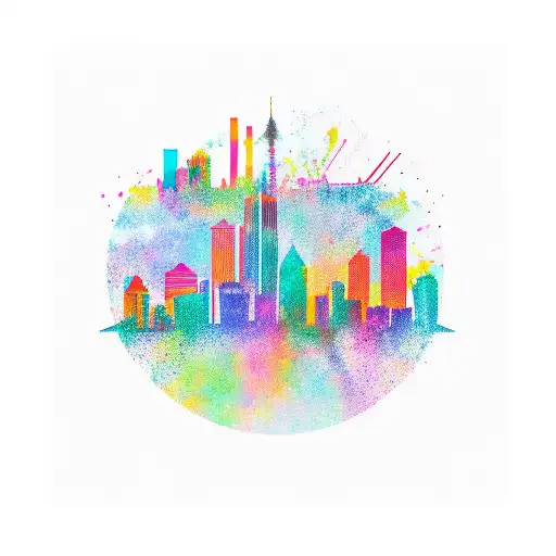 skyline for atlanta city tattoo design idea