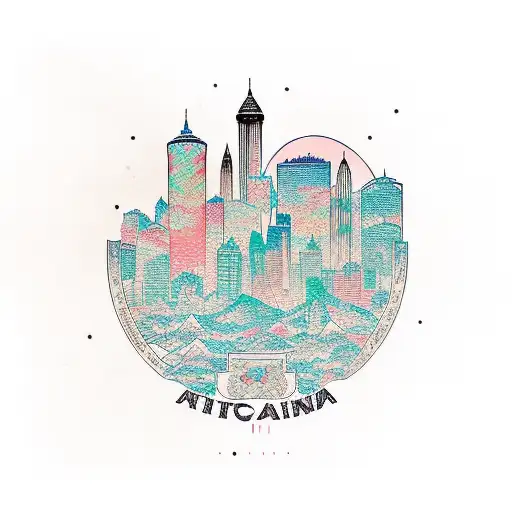 skyline for atlanta city tattoo design idea