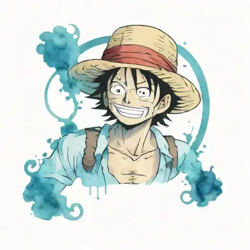 monkey d luffy tattoo design idea