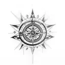 jack sparrows compass tattoo design idea