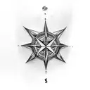 jack sparrows compass tattoo design idea