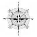 jack sparrows compass tattoo design idea