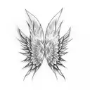 broken wing tattoo design idea