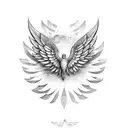 broken wing tattoo design idea