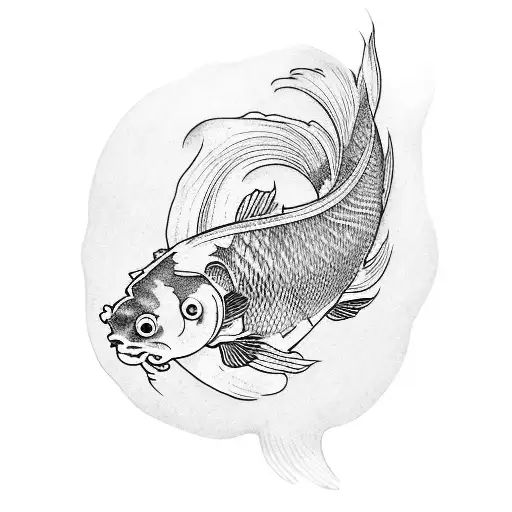 Koi Fish in Shot Glass tattoo design idea