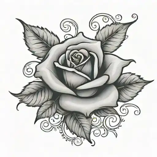 an under breast tattoo of a rose with a stem saying ‘forever and always in my heart’ tattoo design idea