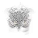 chest tatto,trans scar cover up tattoo design idea