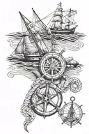 nautical tattoo design idea