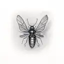 cicada with polume tattoo design idea