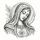 Virgen de Lourdes  tattoo design idea
