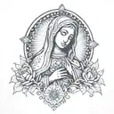 Virgen de Lourdes  tattoo design idea