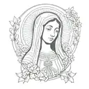 Virgen de Lourdes  tattoo design idea