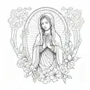 Virgen de Lourdes  tattoo design idea