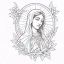 Virgen de Lourdes  tattoo design idea