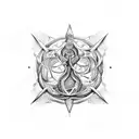 entwined glyph pisces and libra tattoo design idea