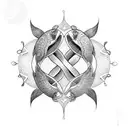 entwined pisces and libra tattoo design idea