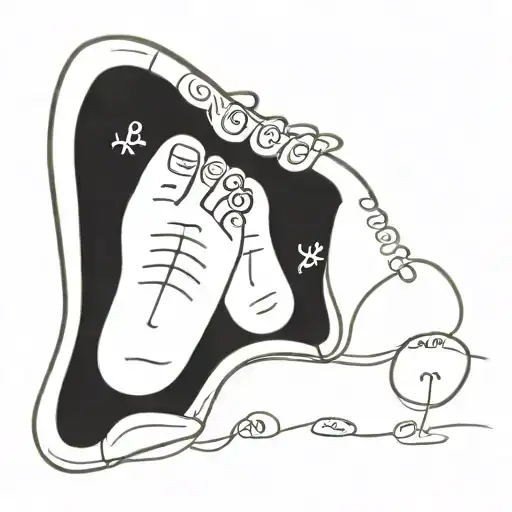 funny faces on toes  tattoo design idea