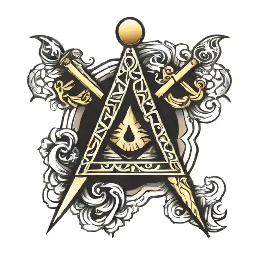 Freemason symbol tattoo design idea