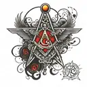 Freemason symbol tattoo design idea