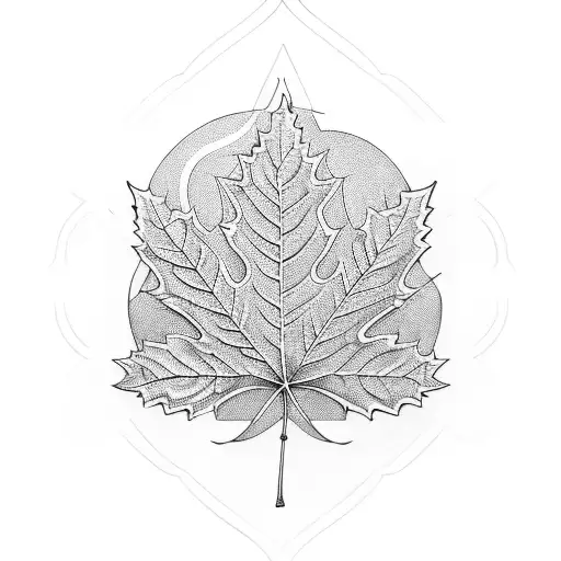 isis with leafs tattoo design idea