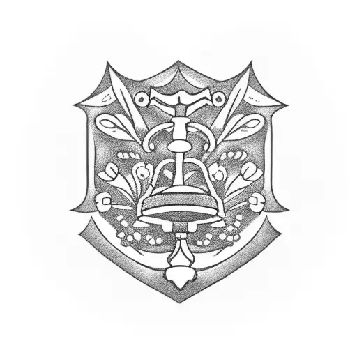 A bouquet of flowers forming the shape of a legal gavel tattoo design idea