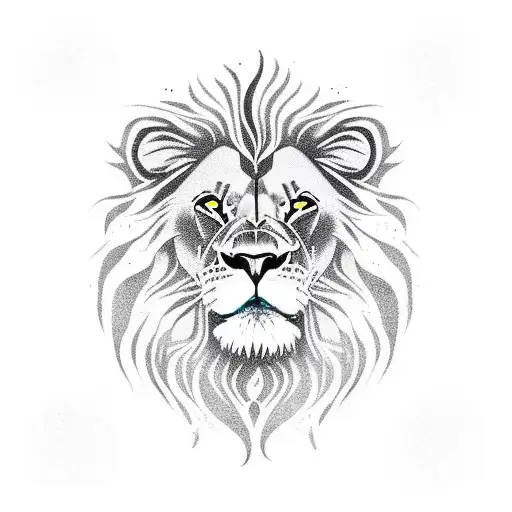 Lion with scars tattoo design idea