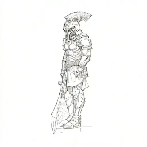 a spartan warrior tattoo design idea