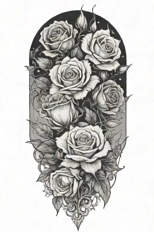 a court of thorns and roses inspired  tattoo design idea