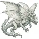 fantasy dragon flying tattoo design idea