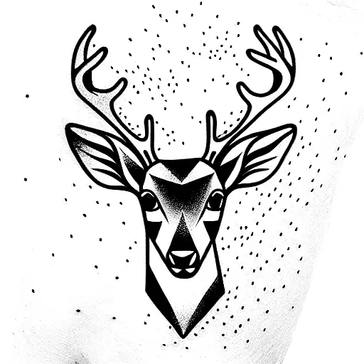 OMMGO Geometric Elk Antlers Temporary Triangle Tattoos Round Arrow Deer  Rhombus Tattoo Body Art Arm Black Fake 3D Tatoos Sticker - AliExpress