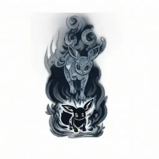 an eevee tattoo design idea