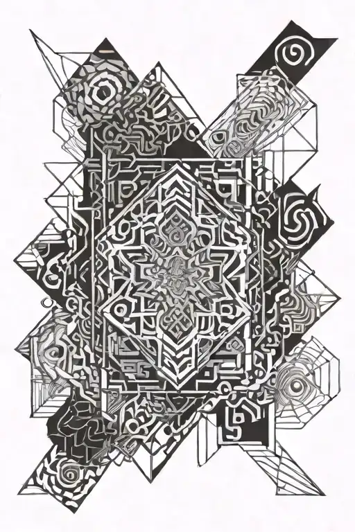 Squares tattoo design idea