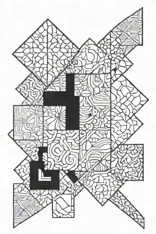 Squares tattoo design idea