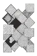 Squares tattoo design idea