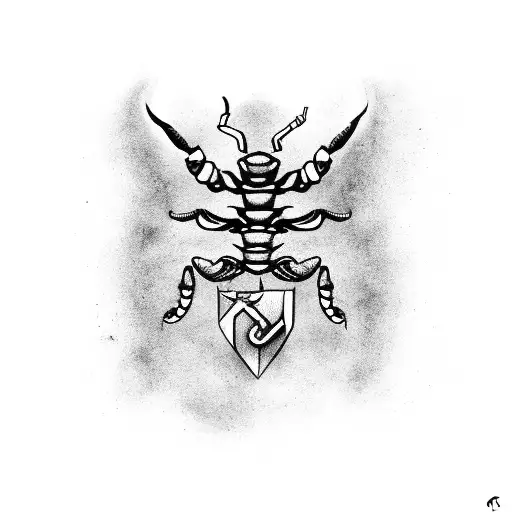 Scorpio sign for men's shoulder tattoo design idea