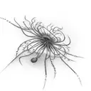 Red spider lily tattoo design idea