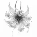 Red spider lily tattoo design idea